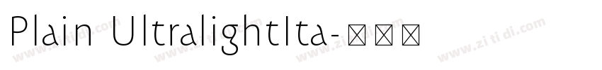 Plain UltralightIta字体转换
